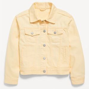 Old Navy Girls Youth XL 14/16 Yellow Jean Jacket Summer Color Denim Jacket